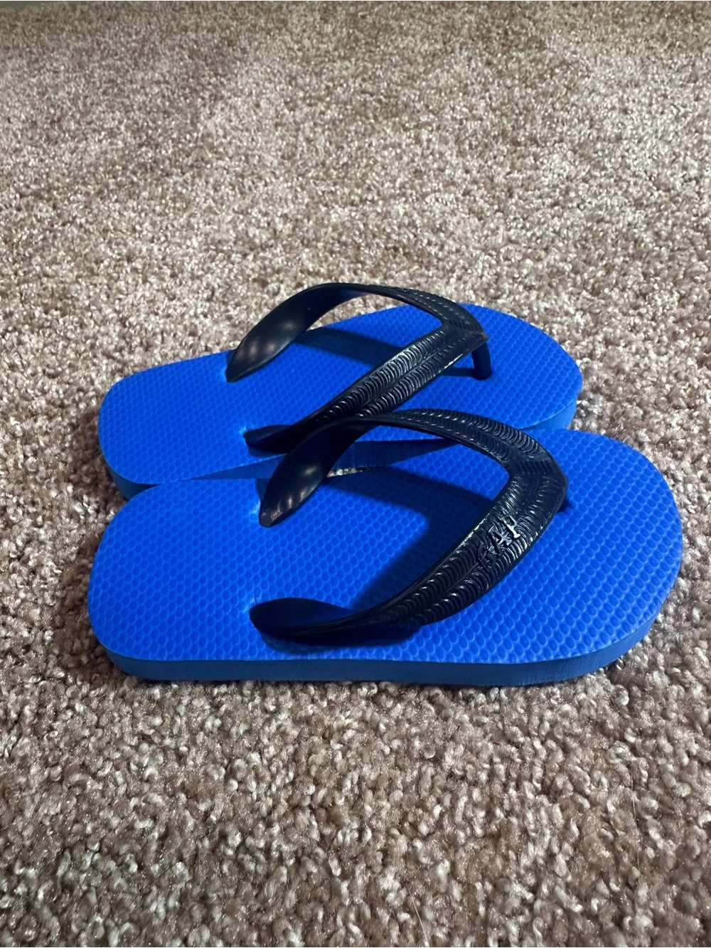 GAP Kids Bright Blue Flip Flops with Black Straps